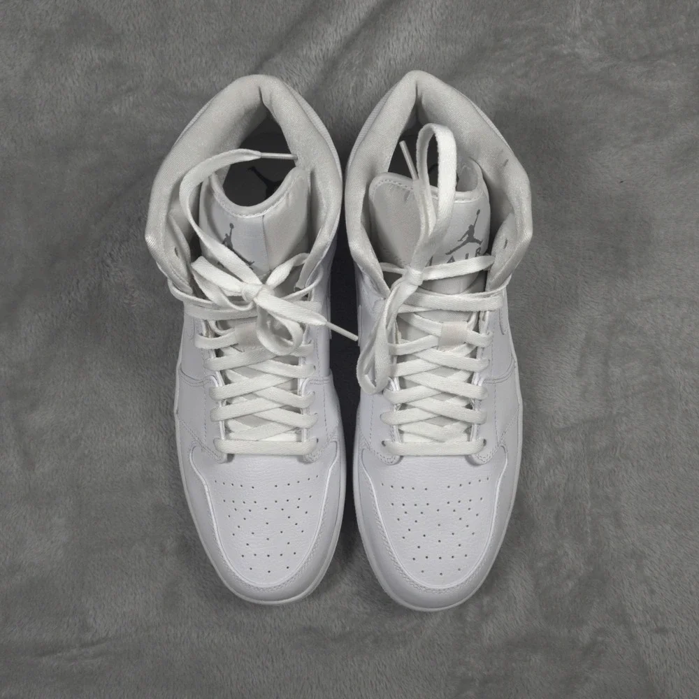 Jordan Air Jordan 1 Mid Mens 14 White 554724 120 Nike With Box New
